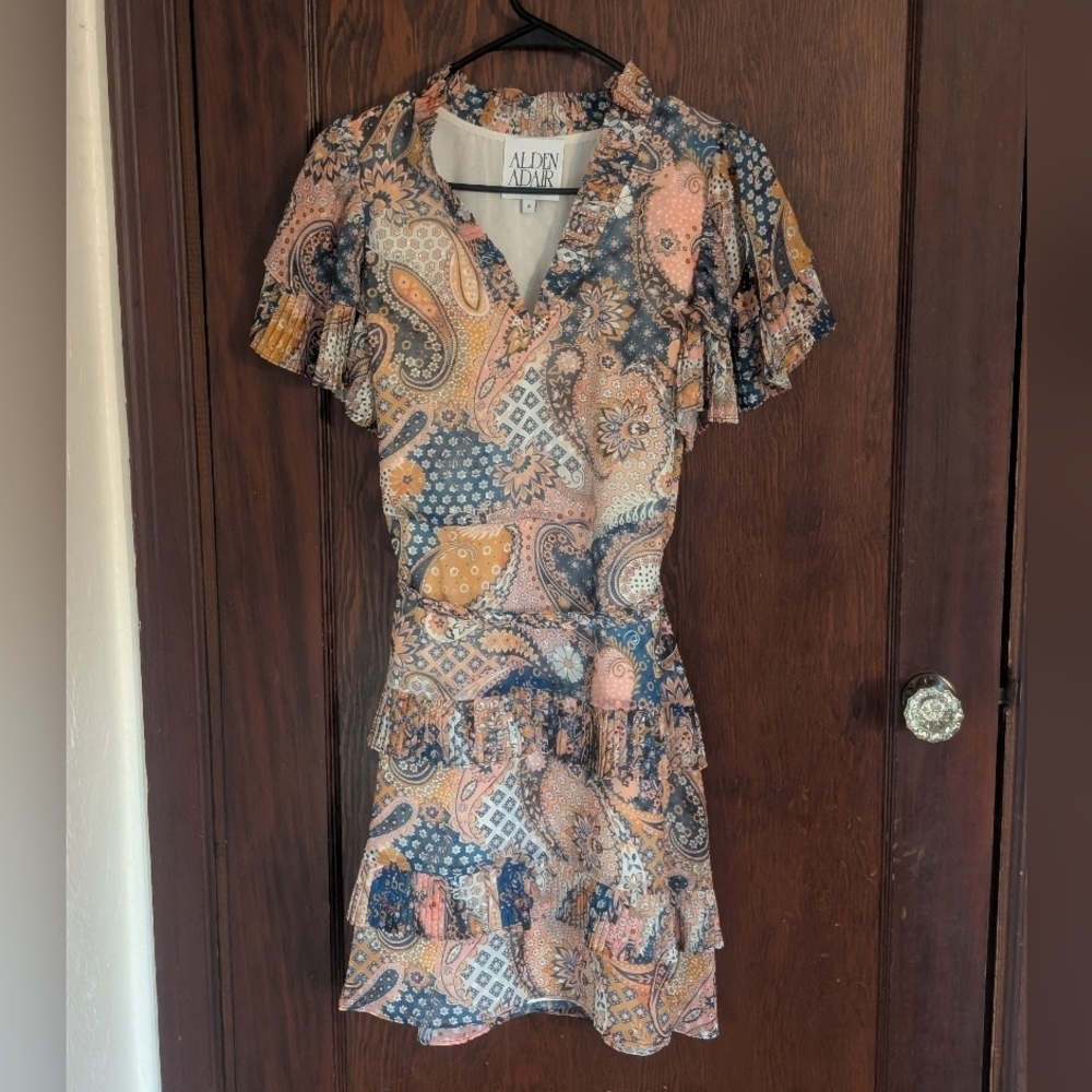 Alden Adair Courtney Paisley Dress Sz S - Picture 4 of 12
